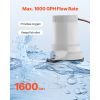 Livewell Pump for Boat, 12V 1600 GPH Straight Livewell Aerator Pump with Dual Inlet, ABA Housing & Detachable Motor Cartridge