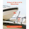 Boat Trailer Winch Stand, 2 to 3-inch Winch Posts, Boat Trailer Winch Seat with TPU Orange Roller & U-Bolts, Suitable for Jet Ski, Sailboat