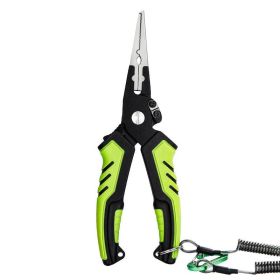 Multi-Functional Fishing Shears Line Cutters Loop Openers Hook Removers (Color: Green)