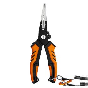Multi-Functional Fishing Shears Line Cutters Loop Openers Hook Removers (Color: Orange)
