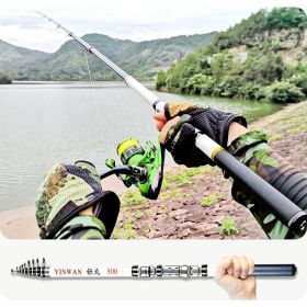 Spinning Rod Rock Fishing Carbon Fiber Mini Telescopic Portable 1.8M (size: 180cm/70.86inch)