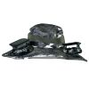 Outdoor Wide Brim Sun Hat With 2 Rechargeable Fans Solar Powered 3 Wind Speeds UPF50+ Breathable Waterproof Nylon Mesh Outdoor Hat For Hiking Camping